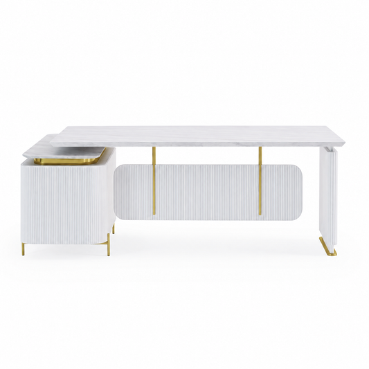 Dysol Executive Table with Side Rack