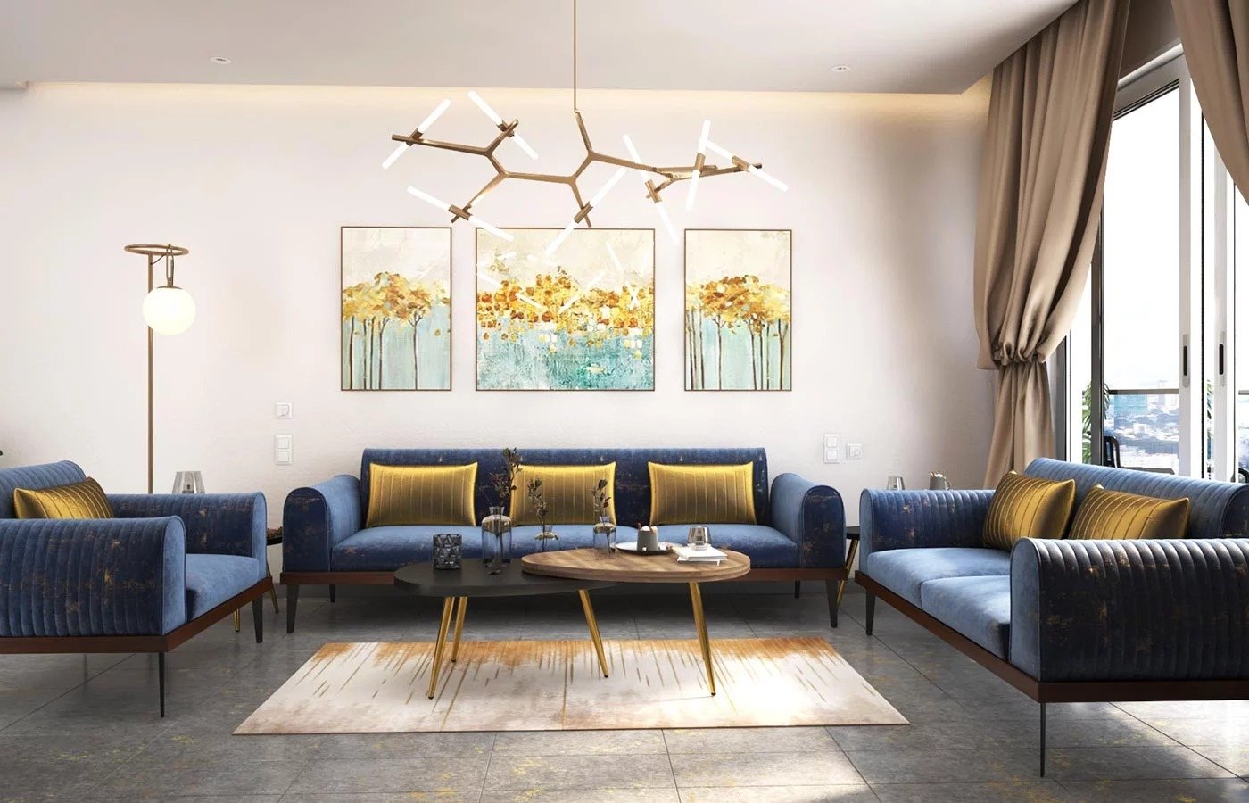 Joyline Sofa Set by Profine - Infuse joy and vibrancy into your living room.