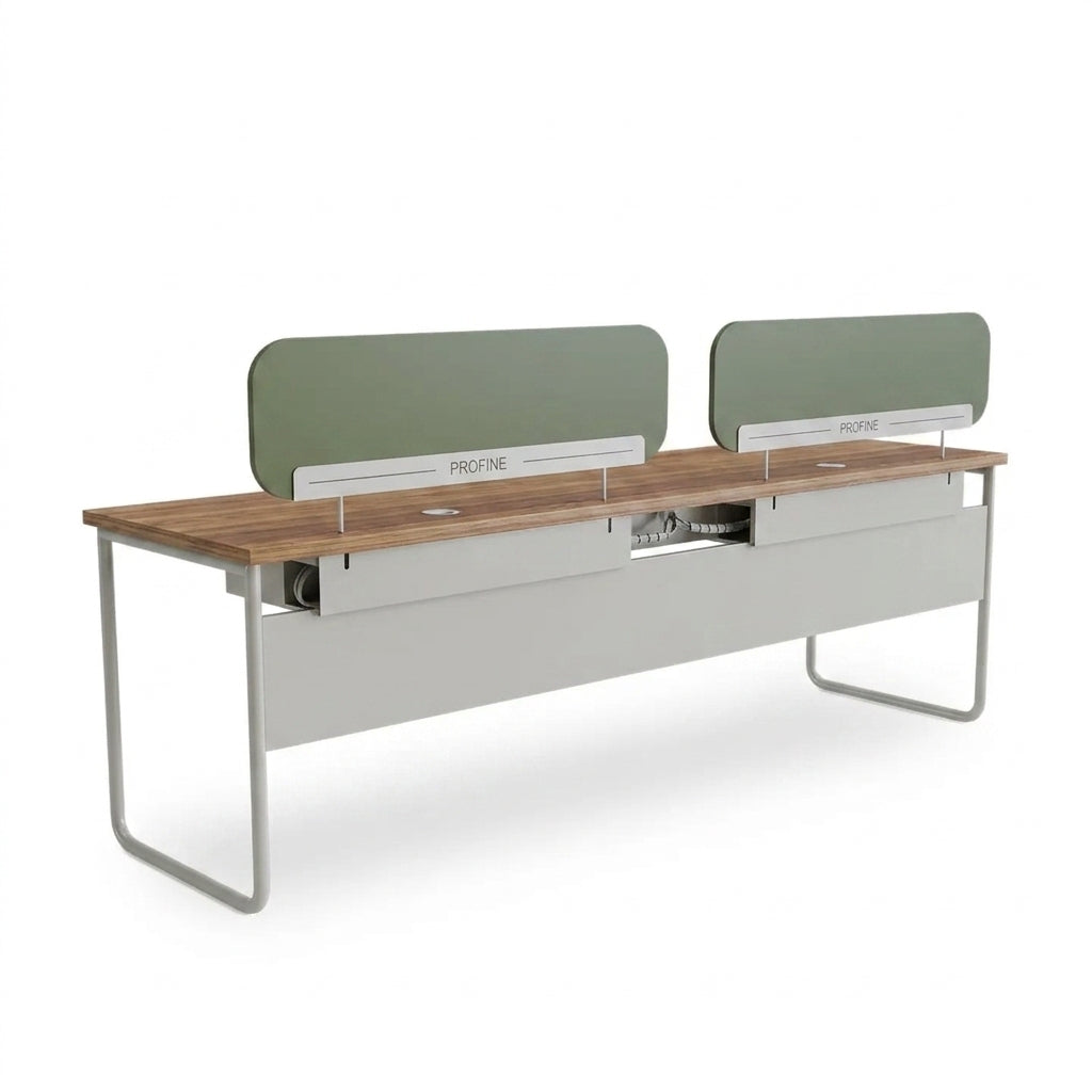 Beyond workstation for 2 persons SBS with partition without storage