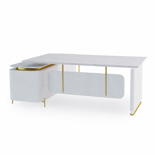 Dysol Executive Table with Side Rack