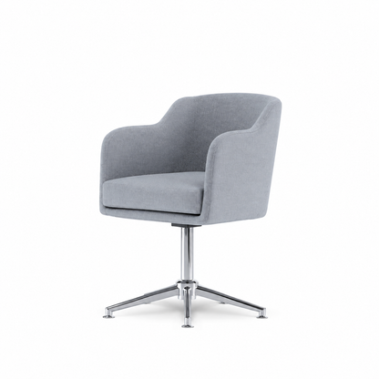 New scoop visitor chair chrome frame