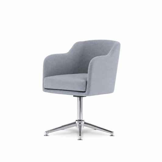 New scoop visitor chair chrome frame