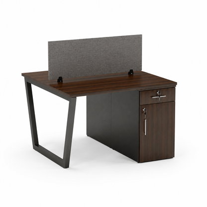 Optimus Team Workstation with Partition and Storage for two Persons
