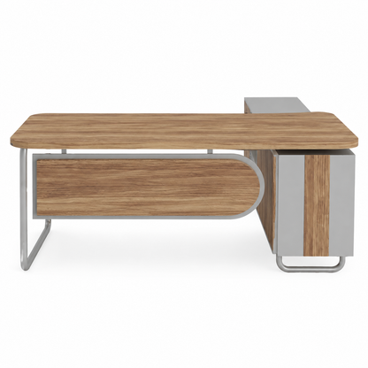 Beyond executive table with side rack