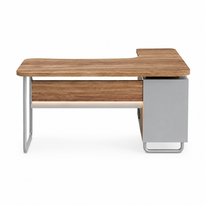 Beyond manager table with side rack