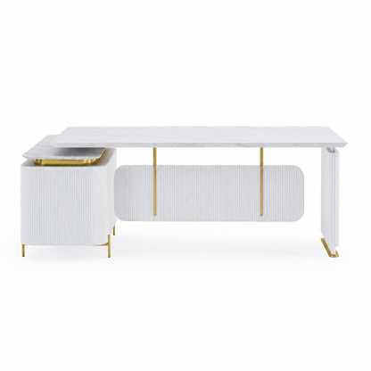 Dysol Executive Table with Side Rack