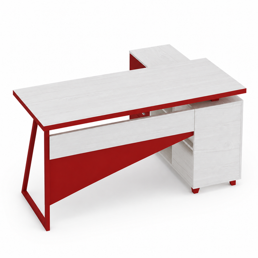 Kinetic Manager Table with Side Rack