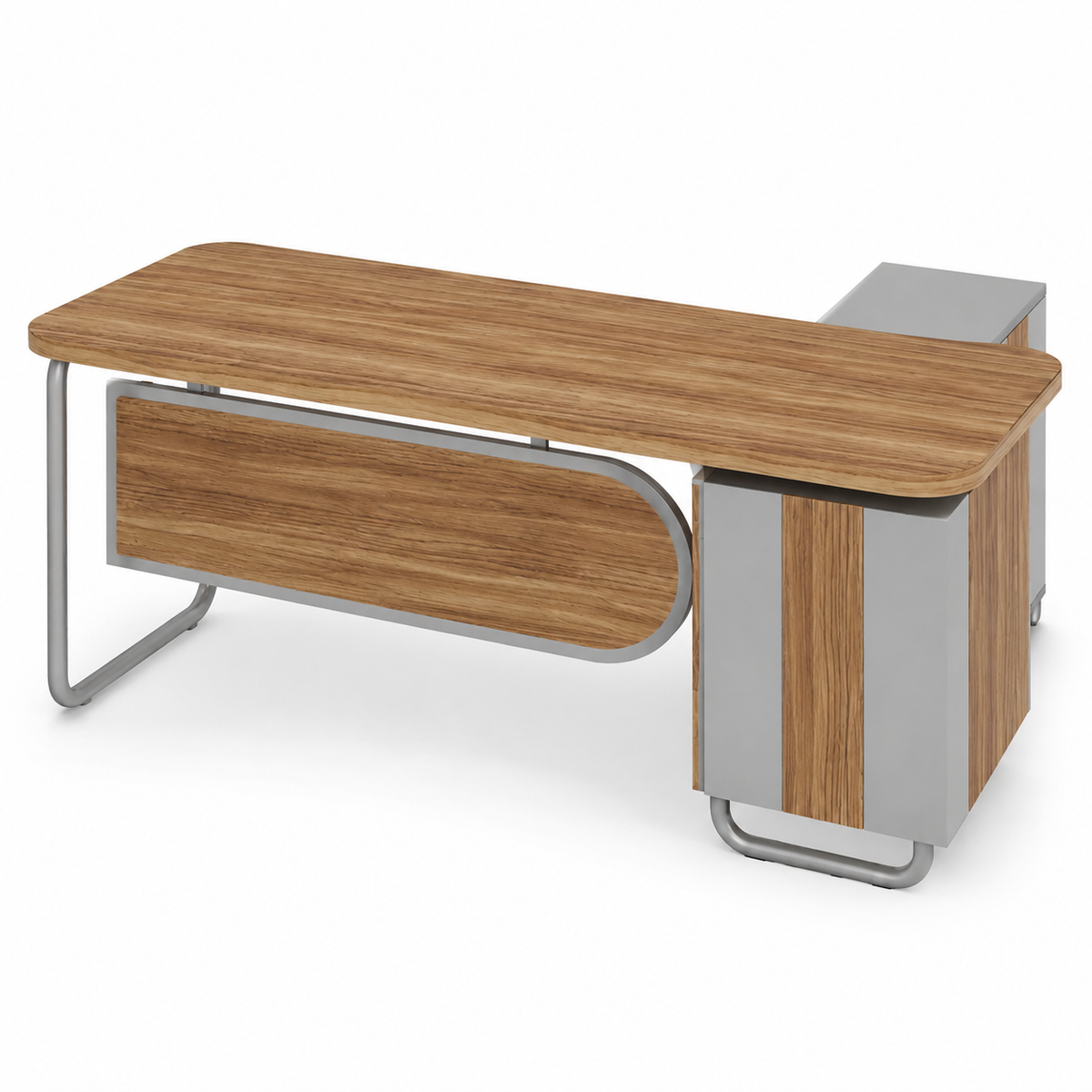 Beyond executive table with side rack
