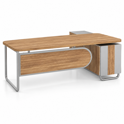 Beyond executive table with side rack