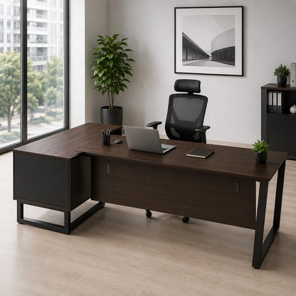 Optimus Executive Table With Side Rack
