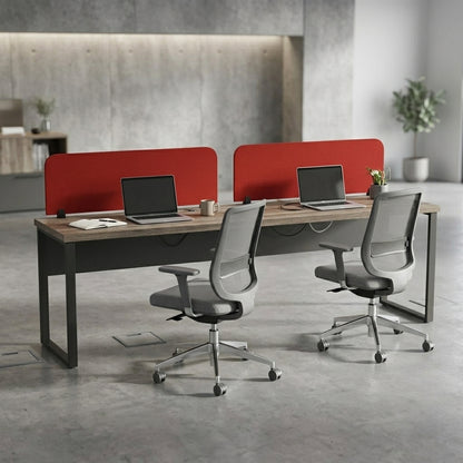 Dynamo Linear Workstation for 2 Persons SBS without Storage and with Partitions