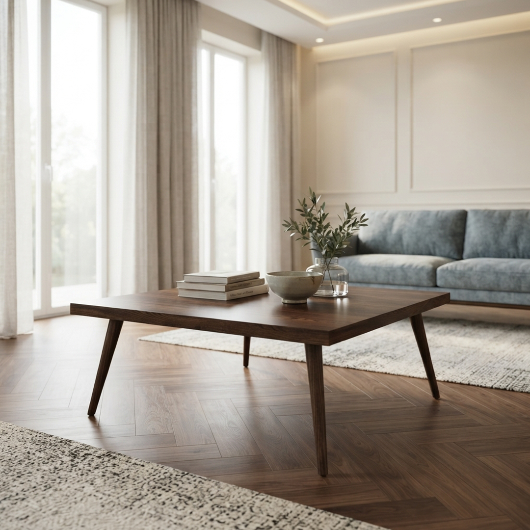 Smart Square Center Table Red Oak Veneer