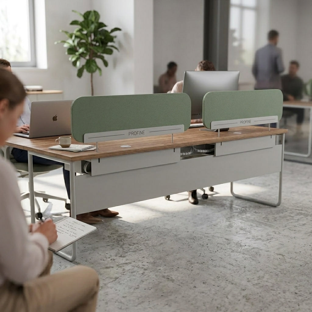 Beyond workstation for 2 persons SBS with partition without storage