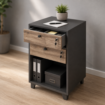Dynamo Double Drawer Pedestal