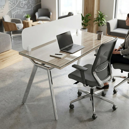 Aspire Linear Workstation for One Person with Partition and without Storage