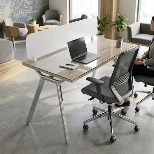 Aspire Linear Workstation for One Person with Partition and without Storage