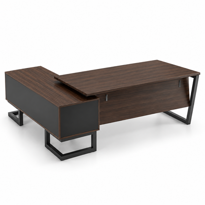 Optimus Executive Table With Side Rack