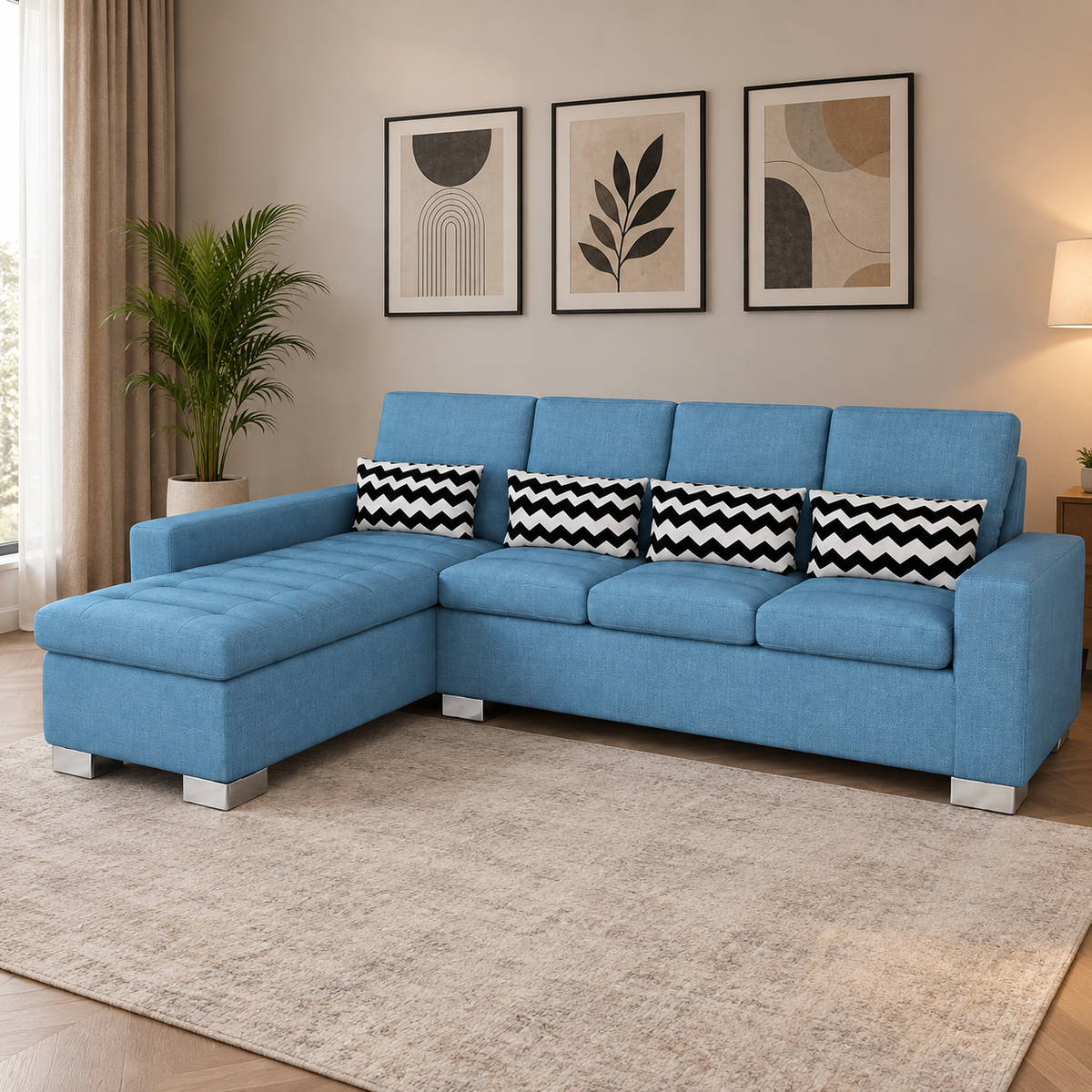 Puff Sofa L Shape