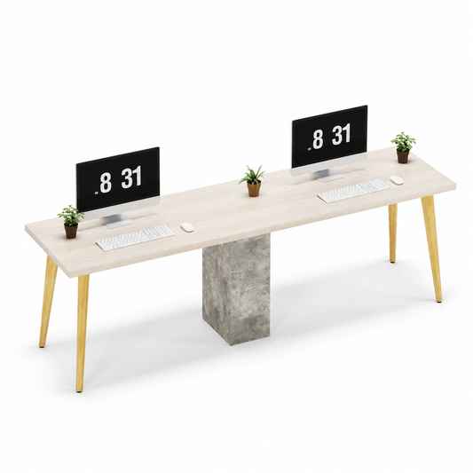 Smart Linear Basic Workstation For Two Persons SBS Without Partitions And Accessories