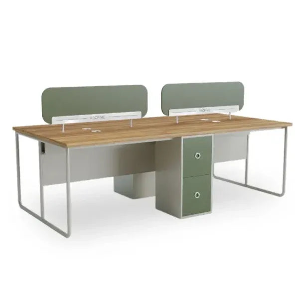 Beyond Workstation for 4 Persons with Partition and Storage