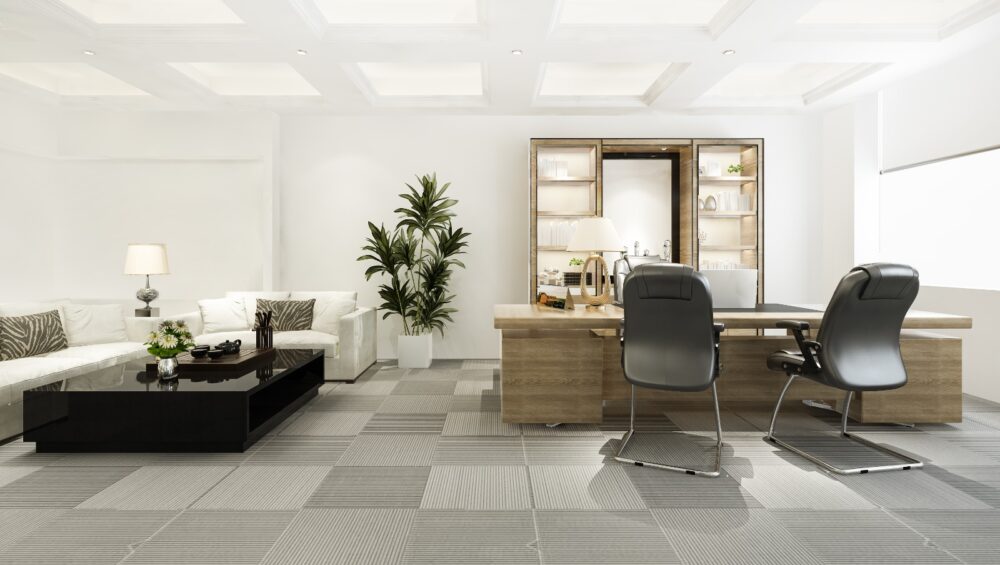 Sleek Commercial Furniture in Modern Office Space-profine