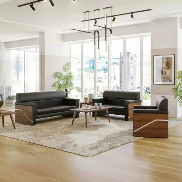 Elegant Vantage Sofa 3-Seater with premium fabric upholstery, plush cushioning, and a modern design, perfect for luxurious living room setups.