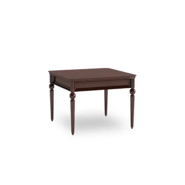 Aura Corner Table crafted from premium red oak with an elegant polyurethane wood coating