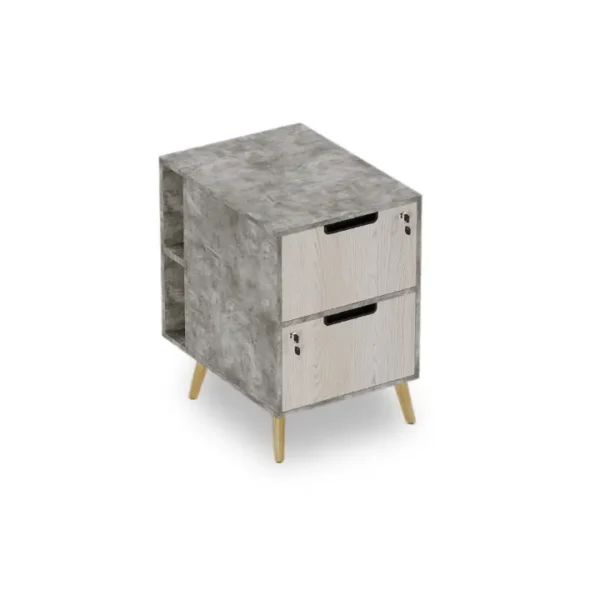 Deluxe 3 Drawer Pedestal with soft-close drawers and chrome legs