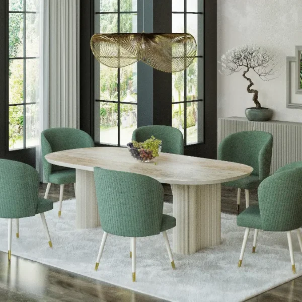 Fiam Dining Table with a sleek wooden finish and a modern design, ideal for contemporary dining spaces.