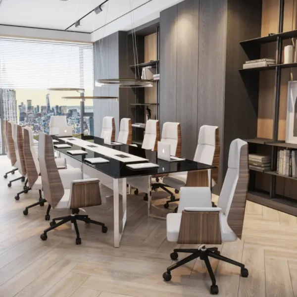 Nexel Meeting Table with ample seating for office meetings.
