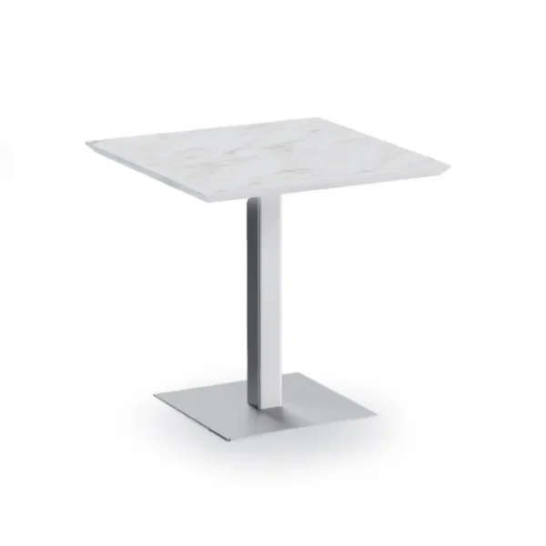 Solis Square Café Table with a sleek modern design in a cozy café setting