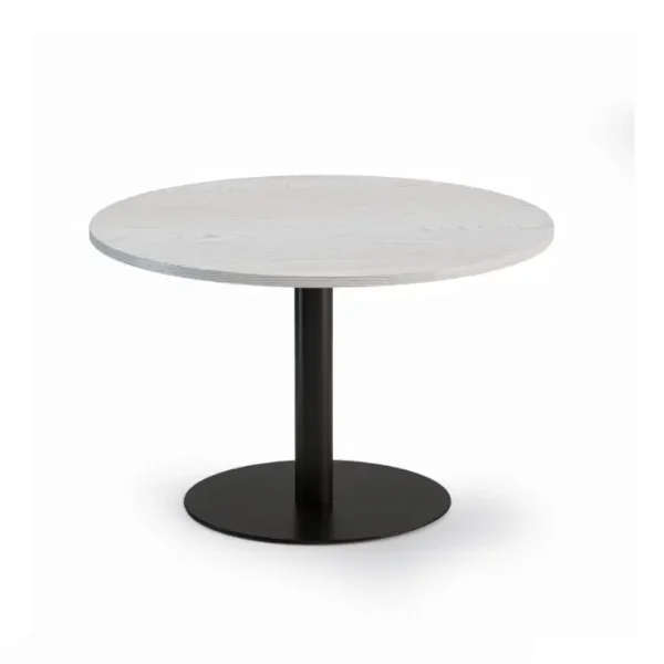 Omega Round Café Table with Sleek Modern Design