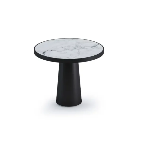 Minimalist Nexus Round Café Table, perfect for small spaces and contemporary interiors