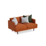 Verona Two-Seater Sofa in premium fabric with plush cushioning and tapered legs
