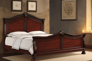 Classic wooden bed design