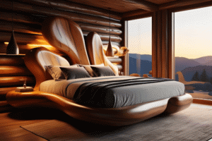Custom wood bed design