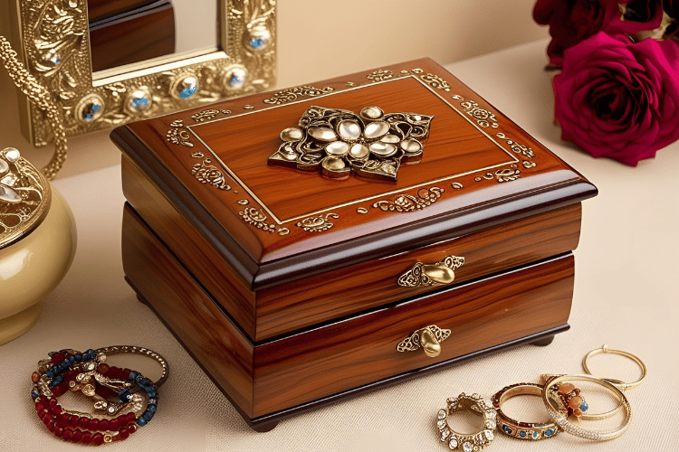 Elegant Wood Jewellery Box for Women
