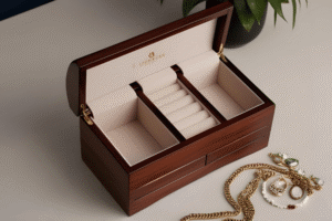 Luxury Wooden Jewellery Box with Compartments