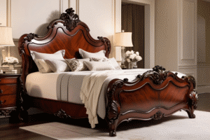 Luxury wooden bed frame