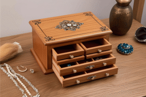 Multi-Drawer Wooden Jewellery Box Organizer