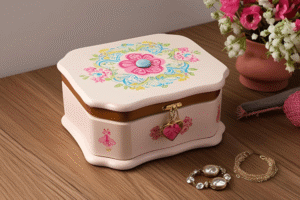 Musical Wooden Jewellery Box for Girls
