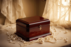 Polished Solid Wood Jewellery Box