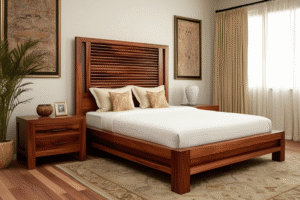 Sheesham wood bed design