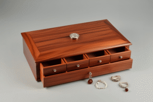 Solid Wood Jewellery Box with Compartments