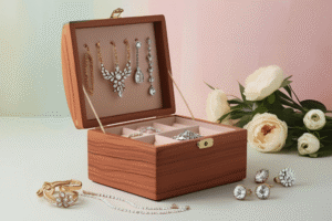 Teak Wood Jewellery Box for Women