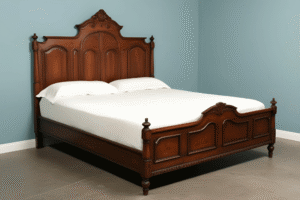 Vintage wood bed design
