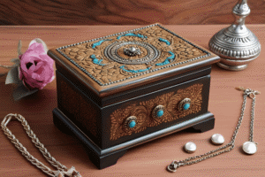 Wooden Jewellery Box for Women – Antique Finish