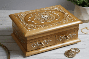 Wooden Jewellery Box with Music & Drawers