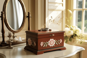 Wooden Jewellery Box with Musical Tune