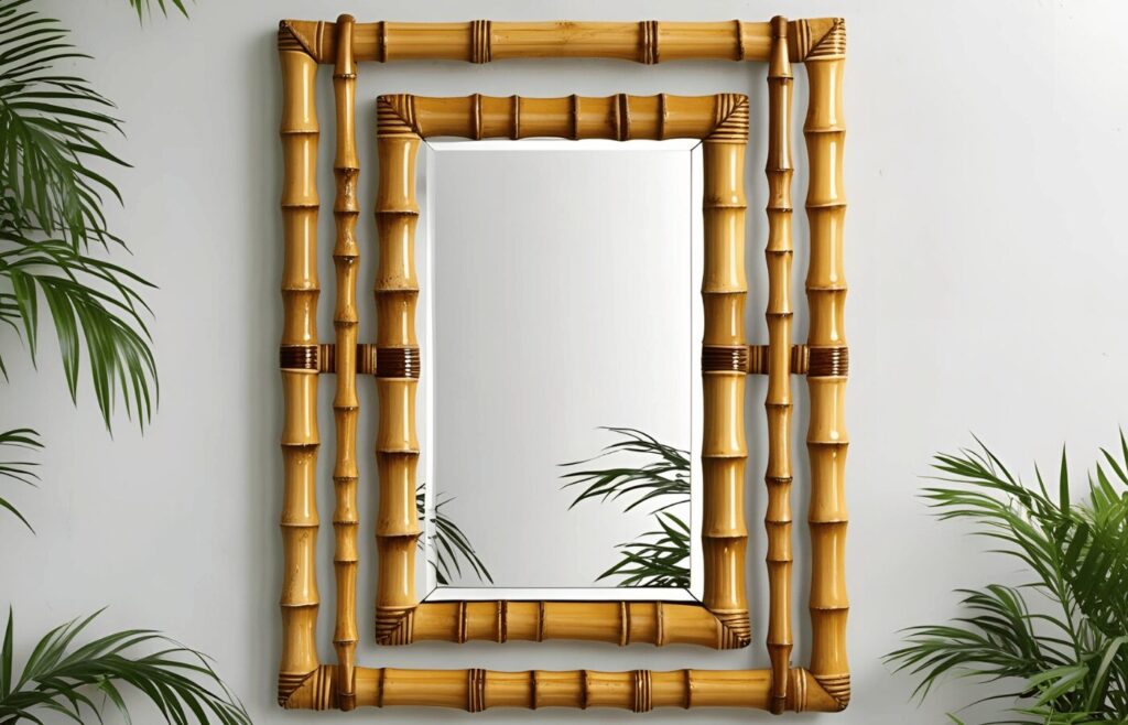 Bamboo Border Mirror Frame